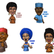 African themed emojis.